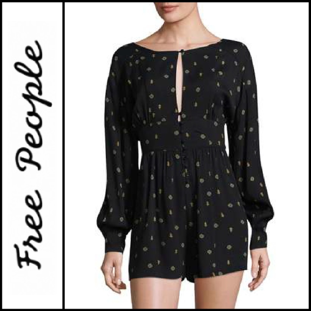 NWT { Free People } “Love Grows" Keyhole Romper